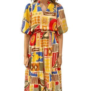 NWT THML Abstract Print Dress Size Large